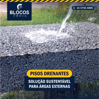 Comprar o produto de Pisos Drenantes: Sustentabilidade e Eficiência para Sua Obra no Terras de Santa Cristina V, SP. em Blocos de Concreto Estrutural em Riviera de Santa Cristina V, SP por Solutudo