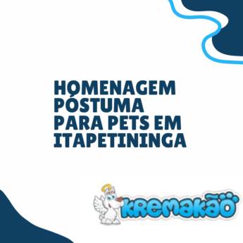 Comprar o produto de Homenagem póstuma para pets em Itapetininga em Cemitérios e Crematórios de Animais pela empresa Kremakão - Crematório de Pequenos Animais em Itapetininga, SP por Solutudo