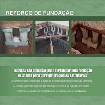 Comprar o produto de Reforço de Fundações em Reforço de Fundações em Botucatu, SP por Solutudo