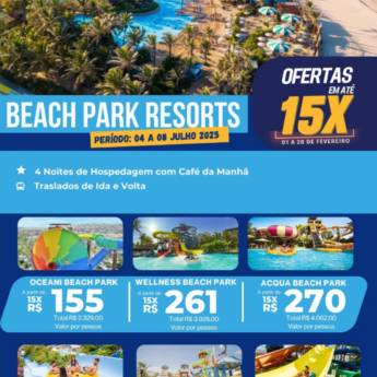 Comprar o produto de Diversão garantida no Beach Park Resort com a Blend Way Viagens em Mineiros! em Ofertas: Hotéis e Viagens pela empresa Blend Way Viagens em Mineiros, GO por Solutudo