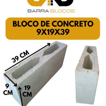 Comprar o produto de Bloco de Concreto 9x19x39 – Resistência e Qualidade em Barra Bonita, SP em Concretos em Barra Bonita, SP por Solutudo