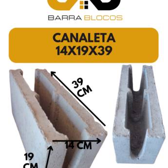 Comprar o produto de Canaleta 14x19x39 – Resistência e Facilidade na Construção em Barra Bonita, SP em Concretos em Barra Bonita, SP por Solutudo