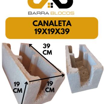 Comprar o produto de Canaleta 19x19x39 – Resistência e Facilidade na Construção em Barra Bonita, SP em Concretos em Barra Bonita, SP por Solutudo
