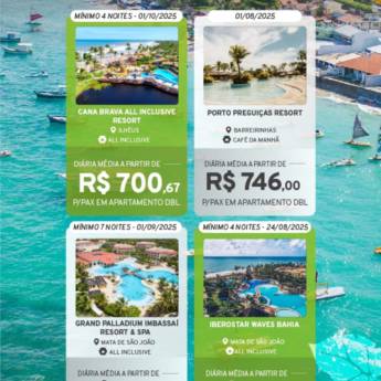 Comprar o produto de Explore os Resorts Incríveis da Bahia e Maranhão com a Blend Way Viagens em Ofertas: Hotéis e Viagens pela empresa Blend Way Viagens em Mineiros, GO por Solutudo