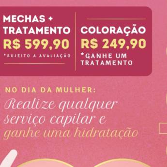 Comprar o produto de Promoção de março - Quinta-feira: Mechas + tratamento ou Coloração em Cabelos em Bauru, SP por Solutudo