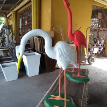 Comprar o produto de Garças Decorativas de Concreto - Preart Comércio de Premoldados & Artes, Belém, PA em Artefatos de Cimento em Belém, PA por Solutudo