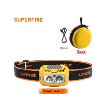 Comprar o produto de Lanterna de Cabeça Superfire Amarela – Iluminação Potente e Autonomia | Lençóis Paulista, SP em Faróis, Piscas e Lanternas pela empresa Protektus EPI e Sinalização em Lençóis Paulista, SP por Solutudo