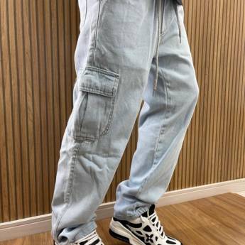 Comprar o produto de Calça Sarja Cargo em Calças em Mineiros, GO por Solutudo