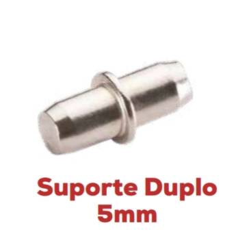 Comprar o produto de Suporte Duplo 5mm para prateleiras em Goiânia em Loja de Utensílios para Marcenaria em Goiânia, GO por Solutudo