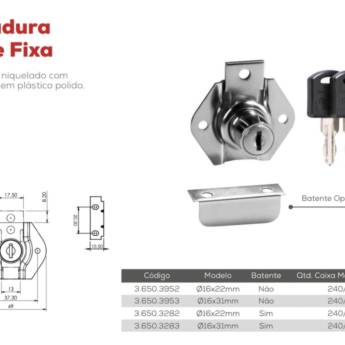 Comprar o produto de Fechadura Chave Fixa com ou sem batente em Goiânia em Loja de Utensílios para Marcenaria em Goiânia, GO por Solutudo