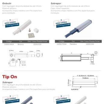 Comprar o produto de Pulsador Magnético – Embutir e Sobrepor com pronta entrega em Goiânia em Loja de Utensílios para Marcenaria em Goiânia, GO por Solutudo