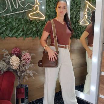 Comprar o produto de Blusa Algodão Tamanho Único + Cinto + Bolsa + Calça Pantalona Linho P ao GG | Sivest | São Manuel, SP em Roupas Femininas em São Manuel, SP por Solutudo