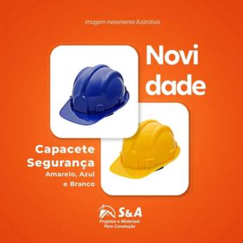 Comprar o produto de Capacete de Segurança em Avaré – Cores Amarelo, Azul e Branco em Materiais para Construção em Avaré, SP por Solutudo
