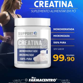 Comprar o produto de Creatina monohidratada Support Nutritional  em Suplementos em Bauru, SP por Solutudo Comprar o produto de Creatina monohidratada Support Nutritional  em Suplementos em Bauru, SP por Solutudo