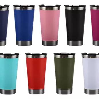 Comprar o produto de Copo Térmico de Cerveja com Tampa e Abridor - Praticidade e Sabor Sempre Gelado - Cidade Centenário, São Paulo/SP em Utensílios Domésticos em São Paulo, SP por Solutudo