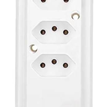 Comprar o produto de Tomada em barra para extensão 2P + 3 Tomadas em Materiais para Construção em Boituva, SP por Solutudo