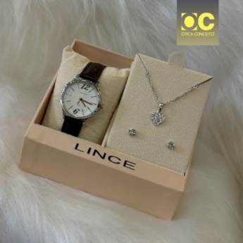 Comprar o produto de Relógio Kits Feminino Lince - LRCH241L30 em Joias e Relógios pela empresa Ótica Conceito em Foz do Iguaçu, PR por Solutudo