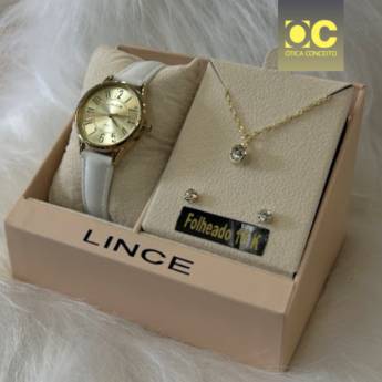 Comprar o produto de Relógio Kits Feminino Lince - LRCH238L30 em Joias e Relógios pela empresa Ótica Conceito em Foz do Iguaçu, PR por Solutudo