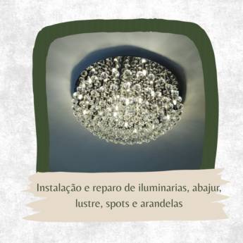 Comprar o produto de Instalação e reparo de iluminarias, abajur, lustre, spots e arandelas  em Instalações - Reparos em Botucatu, SP por Solutudo