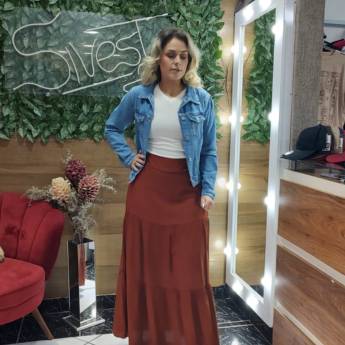 Comprar o produto de Saia Longa Veste Até G – Elegância e Conforto em São Manuel em Roupas e Acessórios pela empresa Sivest em São Manuel, SP por Solutudo