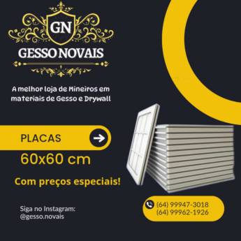 Comprar o produto de Placas 60x60 em Gesso em Mineiros, GO por Solutudo
