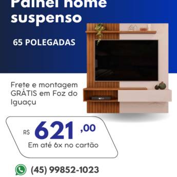 Comprar o produto de Painel home suspenso Tito TV 65 polegadas em Painel para TV em Foz do Iguaçu, PR por Solutudo