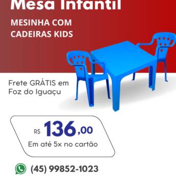 Comprar o produto de Conjunto de Mesa e Cadeiras Infantil em Cadeiras e Mesas em Foz do Iguaçu, PR por Solutudo