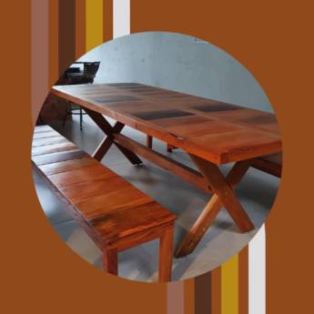 Comprar o produto de Mesas de madeira maciça em Madeira em Botucatu, SP por Solutudo Comprar o produto de Mesas de madeira maciça em Madeira em Botucatu, SP por Solutudo