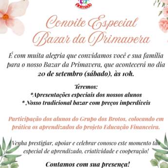 Comprar o produto de Convite Especial: Bazar da Primavera  em Recreação Infantil em São Manuel, SP por Solutudo