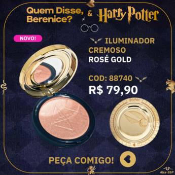 Comprar o produto de Iluminador Cremoso Rosé Gold - Linha Quem Disse, Berenice? & Harry Potter em Perfumarias - Cosméticos em São Manuel, SP por Solutudo