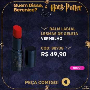 Comprar o produto de Balm Labial Lesmas de Geleia Vermelho - Linha Quem Disse, Berenice? & Harry Potter	 em Perfumarias - Cosméticos em São Manuel, SP por Solutudo