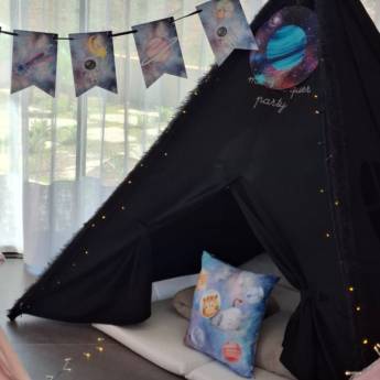Comprar o produto de Festa do Pijama com cabanas - Tema Espaço em Festas e Eventos pela empresa Mãe me Quer Jundiaí em Jundiaí, SP por Solutudo