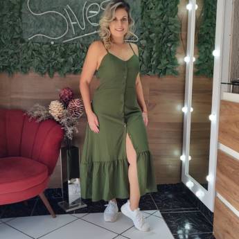 Comprar o produto de Vestido tamanho único veste até G - São Manuel, SP em Roupas Femininas pela empresa Sivest em Areiópolis, SP por Solutudo