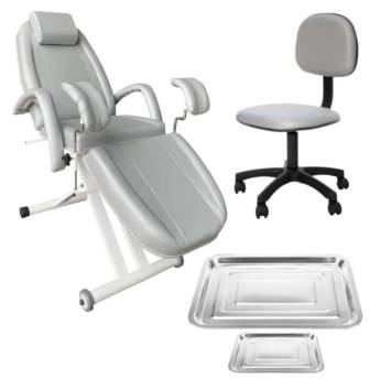 Comprar o produto de Maca Mecânica para Ginecologia – Brinde: 2 Bandejas de Inox em Produtos Hospitalares em Sorocaba, SP por Solutudo