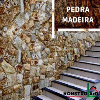 Comprar o produto de Pedra Madeira – Sofisticação e Durabilidade para Seus Projetos em Ourinhos em Pisos e Revestimentos em Santo Antônio da Platina, PR por Solutudo