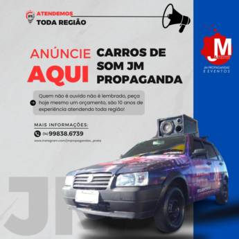 Comprar o produto de Carro de Som em Mais Categorias pela empresa JM Propagandas e Eventos em Lençóis Paulista, SP por Solutudo