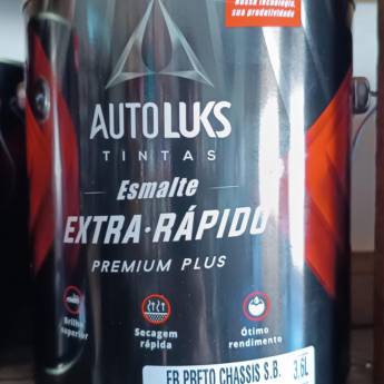 Comprar o produto de Autoluks Tintas – Esmalte Extra Rápido Preto Chassis Semi-Brilho Automotivo 3,6L em Lençóis Paulista – Cia das Tintas em Tinta para pintura automotiva em São Manuel, SP por Solutudo