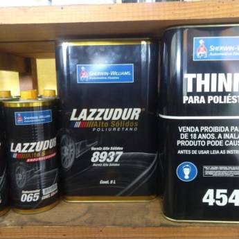 Comprar o produto de Verniz Pu alto sólidos 8937 catálise 2:1 + diluição de 10 a 20% de Thinner 454 em Sherwin Willians em São Manuel, SP por Solutudo