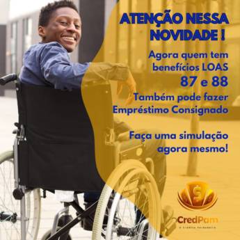 Comprar o produto de  Empréstimo Consignado para LOAS/Amparo Social – Crédito Acessível e Seguro em Marília em Financeiras - Empréstimos pela empresa Credpam - Financeira em Marilia em Garça, SP por Solutudo