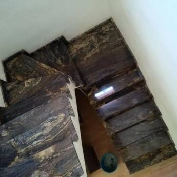 Comprar o produto de Escada no Granito Dark Blue em Outros pela empresa R.R Marmoraria em Cerquilho, SP por Solutudo