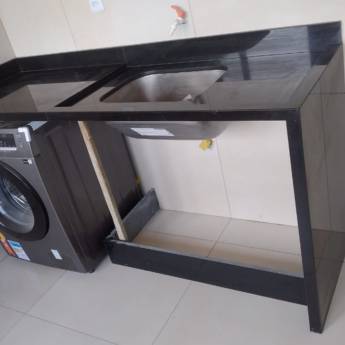 Comprar o produto de Tanque no Granito Negresco em Granito pela empresa R.R Marmoraria em Cerquilho, SP por Solutudo