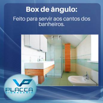 Comprar o produto de Box de Ângulo – Elegância e Funcionalidade para Seu Banheiro em Lençóis Paulista/SP em Vidros pela empresa Vidraçaria Placca em São Manuel, SP por Solutudo