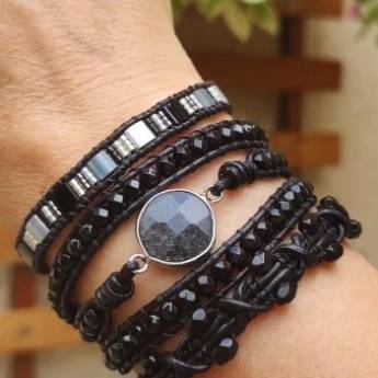 Comprar o produto de Pulseiras de Couro Trançado em Peças para Pulseiras em São Paulo, SP por Solutudo