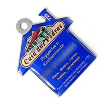 Comprar o produto de Chaveiro Chapinha Metálica COD 725 - Chapinha Casinha em Chaveiros Chapinha pela empresa Public Gráfica e Brindes em Ribeirão Preto, SP por Solutudo