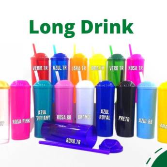 Comprar o produto de Long Drink 350ml c/ tampa e canudo em Copos pela empresa Public Gráfica e Brindes em Ribeirão Preto, SP por Solutudo