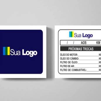 Comprar o produto de Etiqueta Adesivo Troca de Óleo Vinil Transparente 6x6 cm em Etiquetas Adesivas pela empresa Public Gráfica e Brindes em Ribeirão Preto, SP por Solutudo