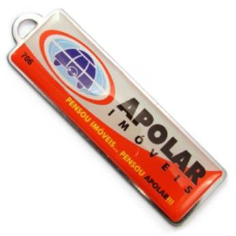 Comprar o produto de Chaveiro Chapinha Metálica COD 706 - Chapinha 6x2cm em Chaveiros Chapinha pela empresa Public Gráfica e Brindes em Ribeirão Preto, SP por Solutudo