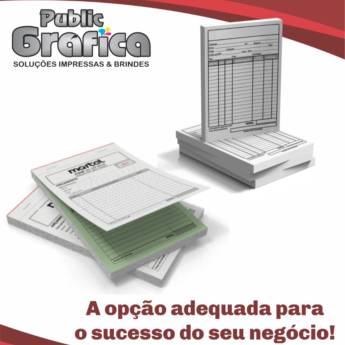 Comprar o produto de Talões e Blocos em Talão pela empresa Public Gráfica e Brindes em Ribeirão Preto, SP por Solutudo