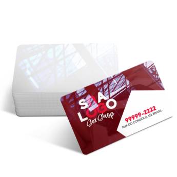 Comprar o produto de CARTÕES DE VISITA PVC CRISTAL 0,50MM BRANCO em Cartão de Visita pela empresa Public Gráfica e Brindes em Ribeirão Preto, SP por Solutudo