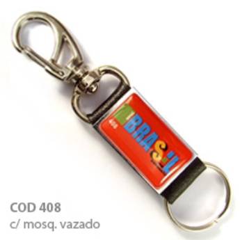 Comprar o produto de Chaveiro Couro Sintético COD 408 em Chaveiros de Couro pela empresa Public Gráfica e Brindes em Ribeirão Preto, SP por Solutudo